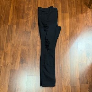 Black Distressed Skinny Jeans
